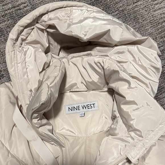 Nine West Beige Puffer Jacket for Women - Picture 2 of 5